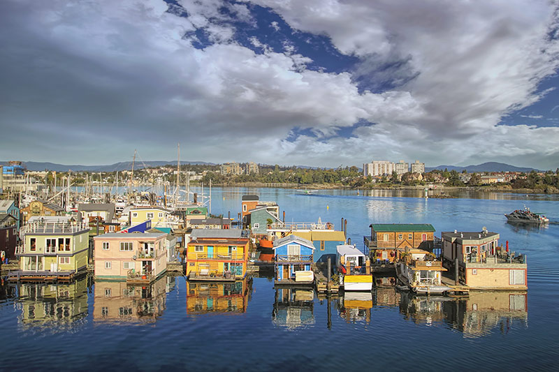 Fisherman's Wharf, Victoria, Vancouver Island, British Columbia, Canada.