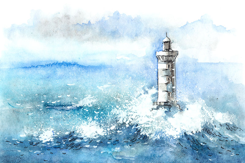 Lighthouse Artwork, Vancouver Island, British Columbia, Canada.
