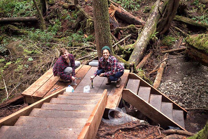 Doing the Boardwalk at Avatar Grove in Port Renfrew, Vancouver Island, British Columbia
