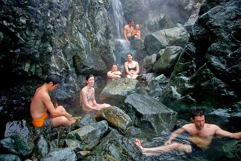 Relaxing soak at Hot Springs Cove, Vancouver Island. Photo: West Coast, Aquatic Safaris, Tofino