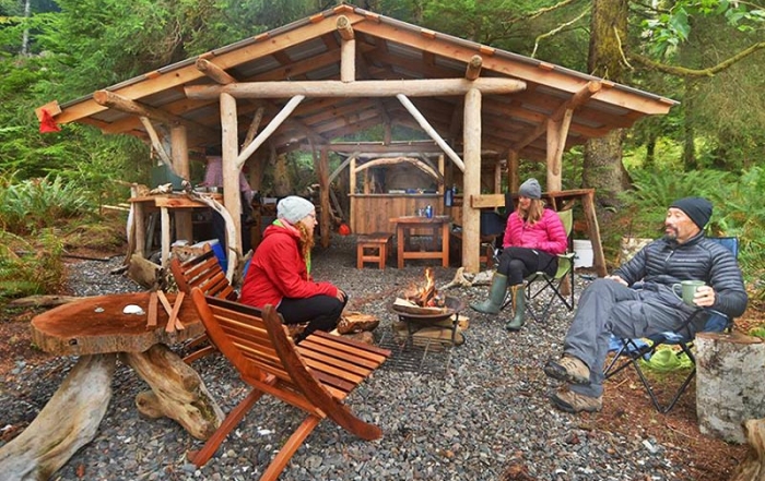 Base Camp Kitchen: Orca Dreams offers kayaking, whale watching and luxury camping on Compton Island, Blackney Pass, British Columbia