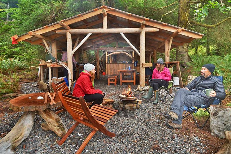 Base Camp Kitchen: Orca Dreams offers kayaking, whale watching and luxury camping on Compton Island, Blackney Pass, British Columbia
