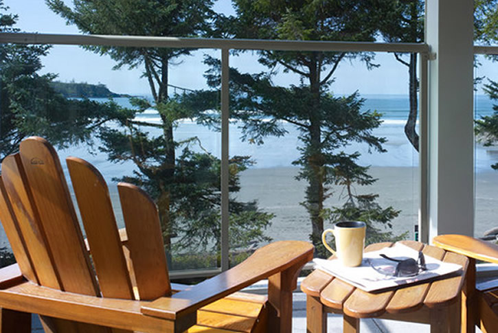 Pacific Sands Beach Resort, the ultimate in deluxe beachfront accommodation in Tofino on Vancouver Island, British Columbia, Canada
