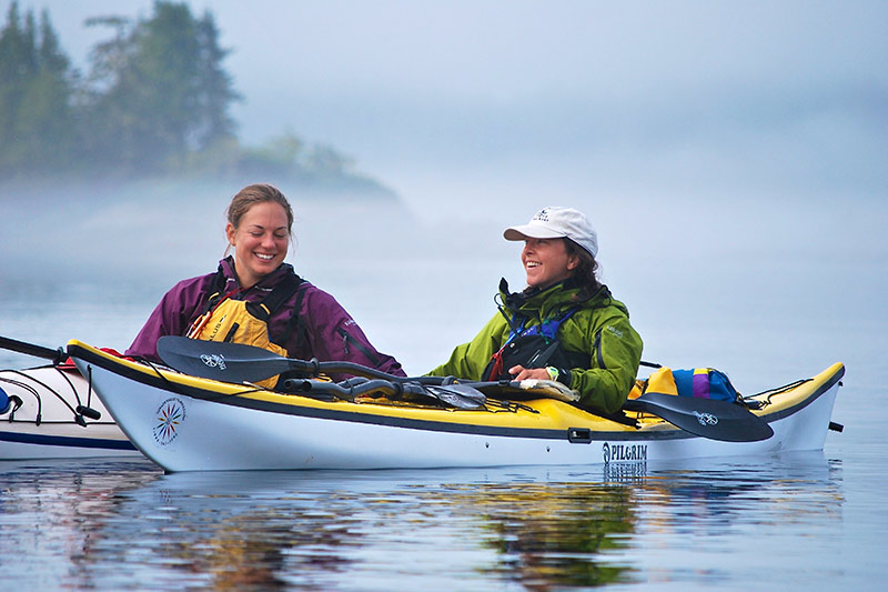 Happy Paddlers, Spirit of the West Adventures kayaking expeditions to Johnstone Strait and Broughton Archipelago, British Columbia, Canada